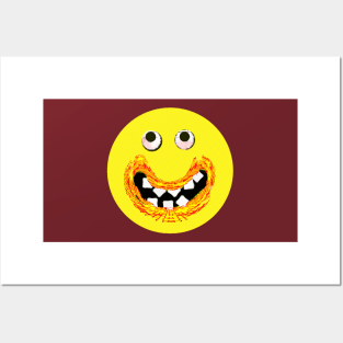 Goofy Smile Emoji Goofy Pixel Smilng Face Posters and Art